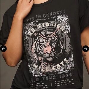 Black and Gray Motif Top - Size M